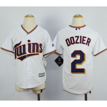 Twins #2 Brian Dozier White Cool Base Stitched Youth MLB Jersey Twins #2 Brian Dozier White Cool Base Stitched Youth MLB Jersey