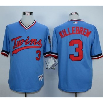 Twins #3 Harmon Killebrew Light Blue 1984 Turn Back The Clock Stitched MLB Jersey Twins #3 Harmon Killebrew Light Blue 1984 Turn Back The Clock Stitched MLB Jersey