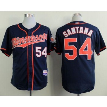 Twins #54 Ervin Santana Navy Blue Alternate Road Cool Base Stitched MLB Jersey Twins #54 Ervin Santana Navy Blue Alternate Road Cool Base Stitched MLB Jersey