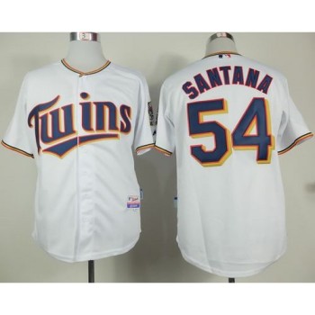 Twins #54 Ervin Santana White Home Cool Base Stitched MLB Jersey Twins #54 Ervin Santana White Home Cool Base Stitched MLB Jersey