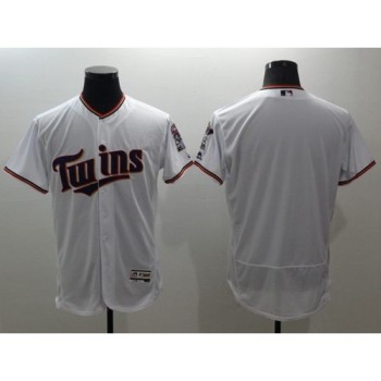 Twins Blank White Flexbase Authentic Collection Stitched MLB Jersey Twins Blank White Flexbase Authentic Collection Stitched MLB Jersey