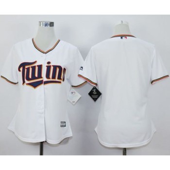 Twins Blank White Home Women's Stitched MLB Jersey Twins Blank White Home Women's Stitched MLB Jersey