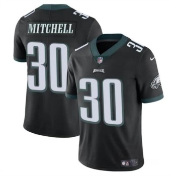 Men's Philadelphia Eagles #30 Quinyon Mitchell Black 2024 Draft Vapor Untouchable Limited Stitched Football Jersey Men's Philadelphia Eagles #30 Quinyon Mitchell Black 2024 Draft Vapor Untouchable Limited Stitched Football Jersey