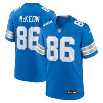 Men's Detroit Lions Sean McKeon  Blue Game Jersey