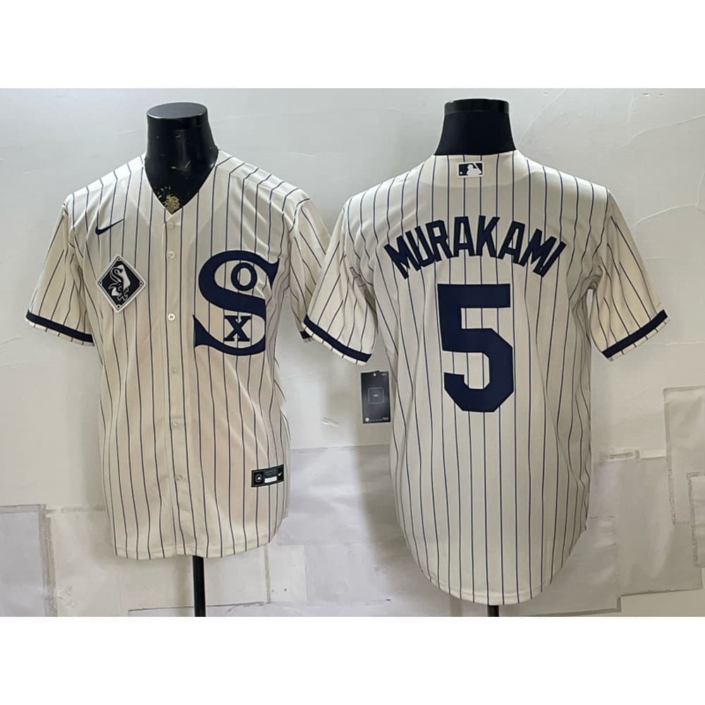 Men's Chicago White Sox #5 Munetaka Murakami White Stitched Baseball Jersey Men's Chicago White Sox #5 Munetaka Murakami White Stitched Baseball Jersey