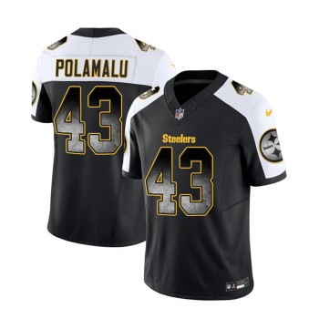 Men's Pittsburgh Steelers #43 Troy Polamalu Black 2023 Smoke Vapor F.U.S.E. Untouchable Limited Jersey Men's Pittsburgh Steelers #43 Troy Polamalu Black 2023 Smoke Vapor F.U.S.E. Untouchable Limited Jersey