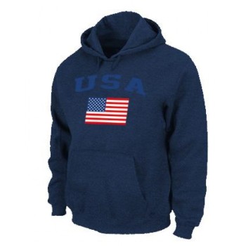 USA Olympics USA Flag Pullover NHL Hoodie Dark Blue USA Olympics USA Flag Pullover NHL Hoodie Dark Blue