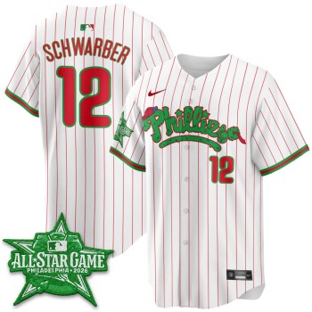 Men's Philadelphia Phillies #12 Kyle Schwarber White 2026 MLB All-Star Jersey Men's Philadelphia Phillies #12 Kyle Schwarber White 2026 MLB All-Star Jersey