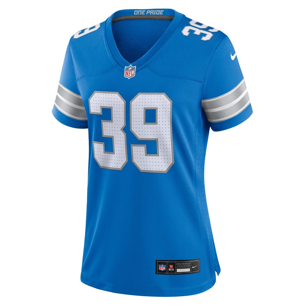 Women's Detroit Lions Morice Norris  Blue Game Jersey