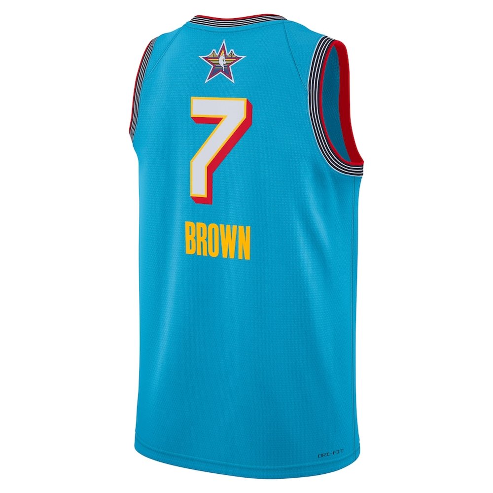 Unisex #7 Jaylen Brown Light Blue 2025 NBA All-Star Game Swingman Player Jersey