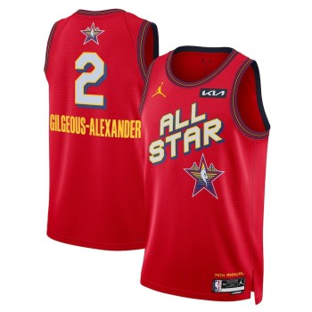 Unisex #2 Shai Gilgeous-Alexander Red 2025 NBA All-Star Game Swingman Player Jersey Unisex #2 Shai Gilgeous-Alexander Red 2025 NBA All-Star Game Swingman Player Jersey