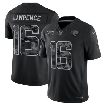 Men's Jacksonville Jaguars #16 Trevor Lawrence Nike Black 2026 Salute to Service Vapor F.U.S.E. Limited Jersey Men's Jacksonville Jaguars #16 Trevor Lawrence Nike Black 2026 Salute to Service Vapor F.U.S.E. Limited Jersey