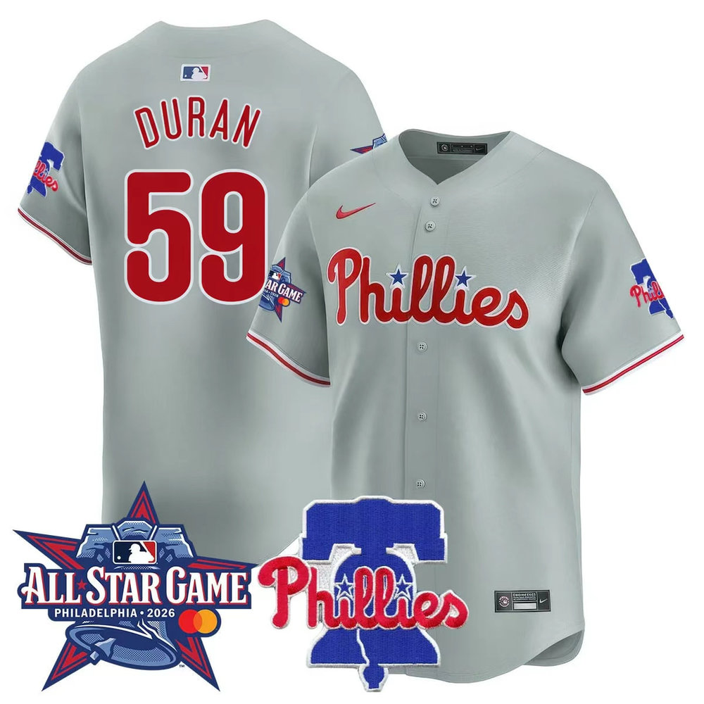 Youth Philadelphia Phillies #59 Jhoan Duran Gray 2026 MLB All-Star Jersey Youth Philadelphia Phillies #59 Jhoan Duran Gray 2026 MLB All-Star Jersey