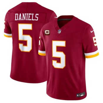 Youth Washington Commanders #5 Jayden Daniels Burgundy With 2-Star C Patch Vapor F.U.S.E. Limited Jersey Youth Washington Commanders #5 Jayden Daniels Burgundy With 2-Star C Patch Vapor F.U.S.E. Limited Jersey