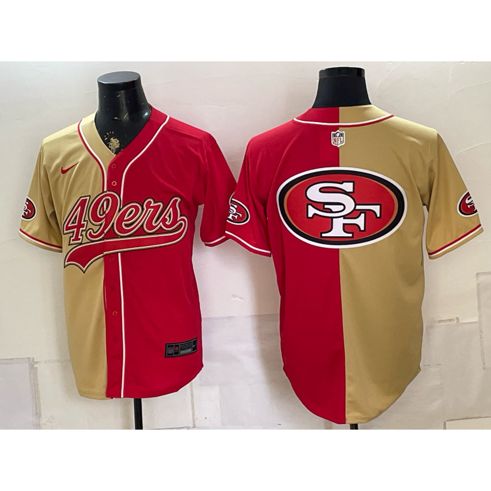 Youth San Francisco 49ers Red Split Cool Base Stitched Baseball Jersey