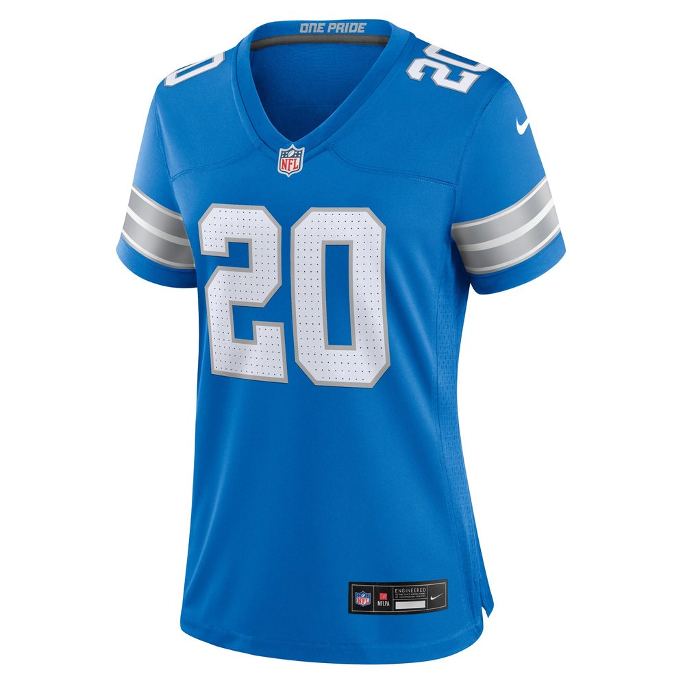 Women's Detroit Lions #20 Barry Sanders Blue Retired Player Game Jersey
