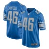 Men's Detroit Lions Jack Campbell Blue 2023 NFL Draft First Round Pick Game Jersey