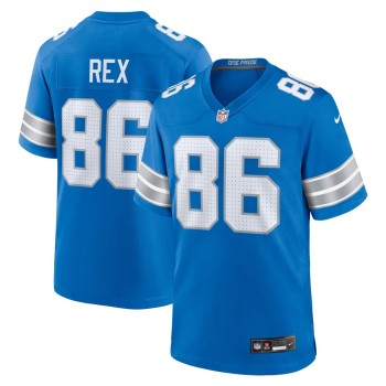 Men's Detroit Lions Isaac Rex  Blue Game Jersey