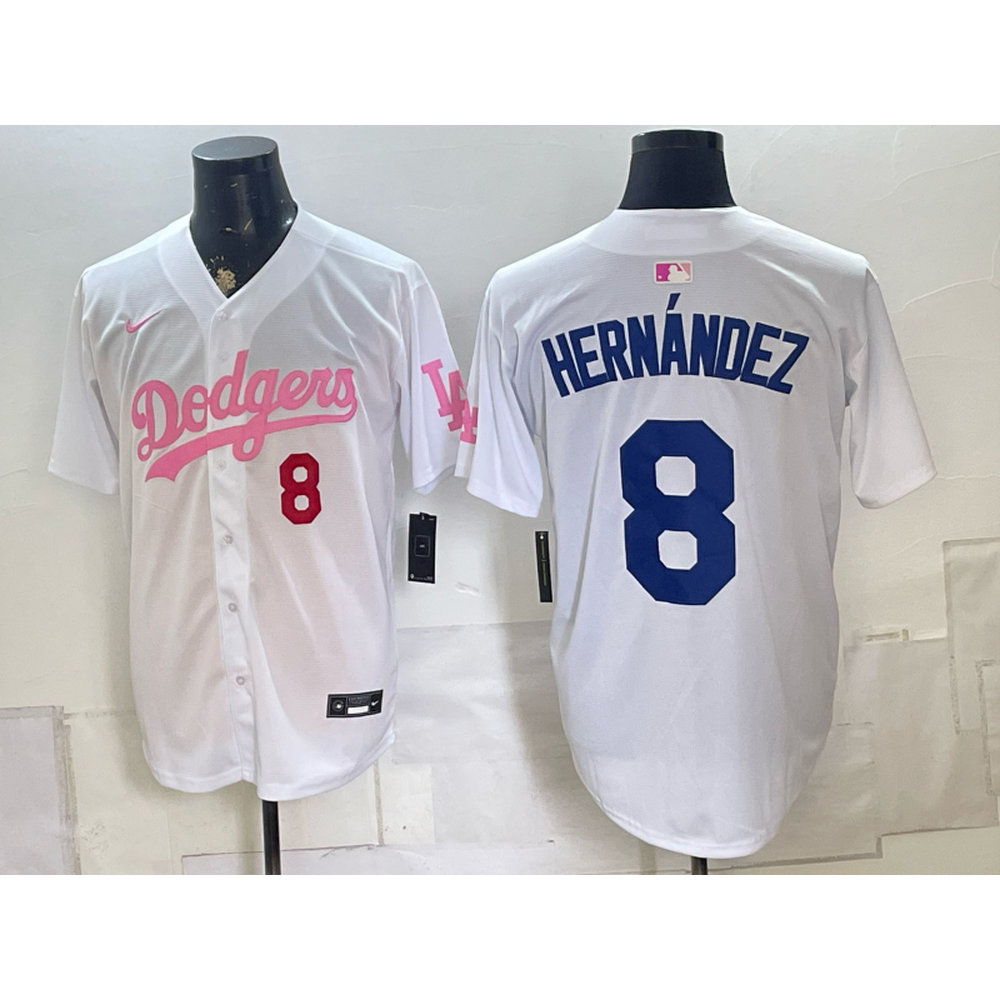 Youth Los Angeles Dodgers #8 Enrique Hernandez White Cool Base Stitched Baseball Jersey Youth Los Angeles Dodgers #8 Enrique Hernandez White Cool Base Stitched Baseball Jersey