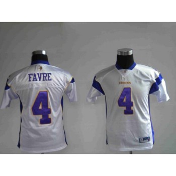 Vikings #4 Brett Favre White Stitched Youth NFL Jersey Vikings #4 Brett Favre White Stitched Youth NFL Jersey