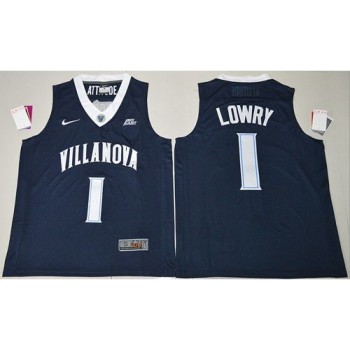 Villanova Wildcats #1 Kyle Lowry Navy Blue Basketball Stitched NCAA Jersey Villanova Wildcats #1 Kyle Lowry Navy Blue Basketball Stitched NCAA Jersey