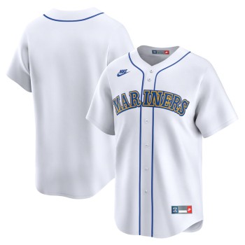 Men's Seattle Mariners Nike White Throwback Cooperstown Collection Limited Jersey Men's Seattle Mariners Nike White Throwback Cooperstown Collection Limited Jersey