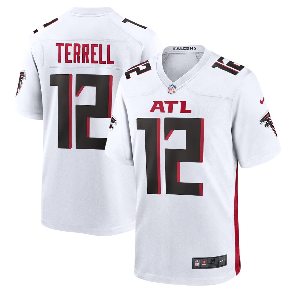 Men's Atlanta Falcons #12 Avieon Terrell White 2026 NFL Draft Game Jersey Men's Atlanta Falcons #12 Avieon Terrell White 2026 NFL Draft Game Jersey