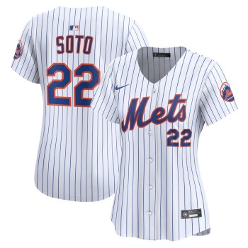 Women's New York Mets #22 Juan Soto White Home Limited Player Jersey Women's New York Mets #22 Juan Soto White Home Limited Player Jersey