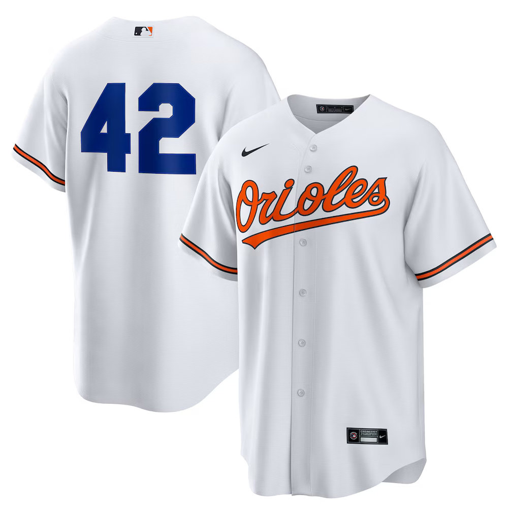 Youth Baltimore Orioles #42 Jackie Robinson Nike White Home 2025 Jackie Robinson Day Replica Jersey Youth Baltimore Orioles #42 Jackie Robinson Nike White Home 2025 Jackie Robinson Day Replica Jersey