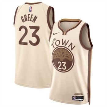 Men's Golden State Warriors #23 Draymond Green Tan 2025/26 City Edition Stitched Basketball Jersey