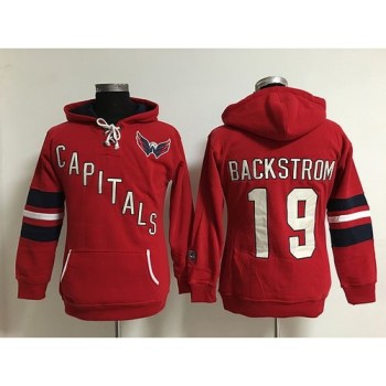Washington Capitals #19 Nicklas Backstrom Red Women's Old Time Heidi Hoodie NHL Hoodie Washington Capitals #19 Nicklas Backstrom Red Women's Old Time Heidi Hoodie NHL Hoodie