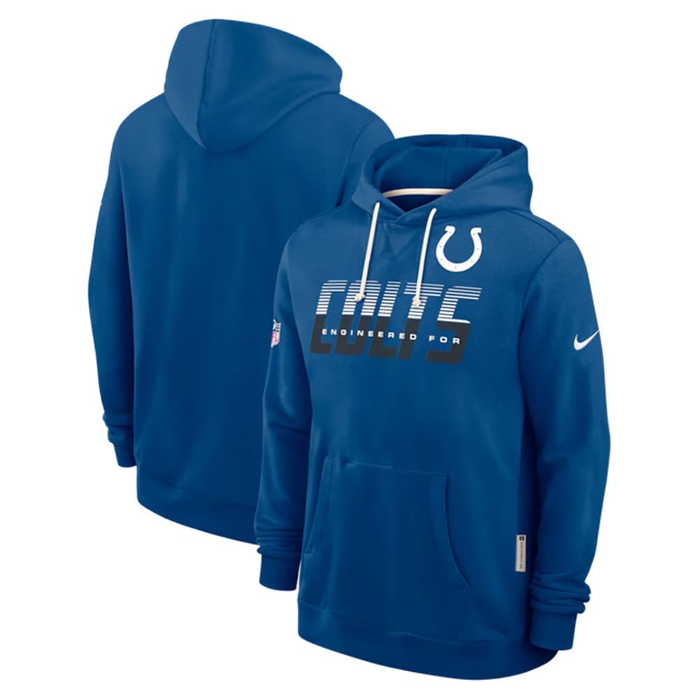 Men's Indianapolis Colts Royal Sideline Standard Issue Top Prospect Dri-FIT Hoodie Men's Indianapolis Colts Royal Sideline Standard Issue Top Prospect Dri-FIT Hoodie