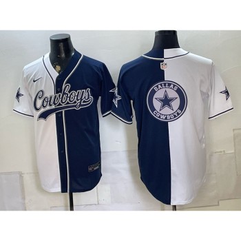 Youth Dallas Cowboys Navy Split Cool Base Stitched Baseball Jersey Youth Dallas Cowboys Navy Split Cool Base Stitched Baseball Jersey