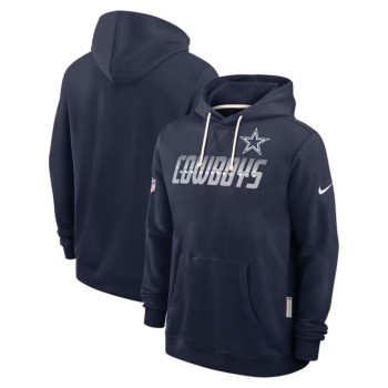 Men's Dallas Cowboys Navy Sideline Standard Issue Top Prospect Dri-FIT Hoodie Men's Dallas Cowboys Navy Sideline Standard Issue Top Prospect Dri-FIT Hoodie