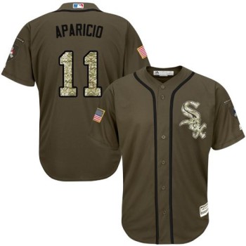 White Sox #11 Luis Aparicio Green Salute to Service Stitched MLB Jersey White Sox #11 Luis Aparicio Green Salute to Service Stitched MLB Jersey