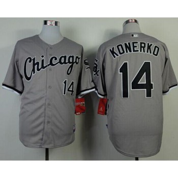 White Sox #14 Paul Konerko Grey Cool Base Stitched MLB Jersey White Sox #14 Paul Konerko Grey Cool Base Stitched MLB Jersey