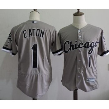 White Sox #1 Adam Eaton Grey Flexbase Authentic Collection Stitched MLB Jersey White Sox #1 Adam Eaton Grey Flexbase Authentic Collection Stitched MLB Jersey