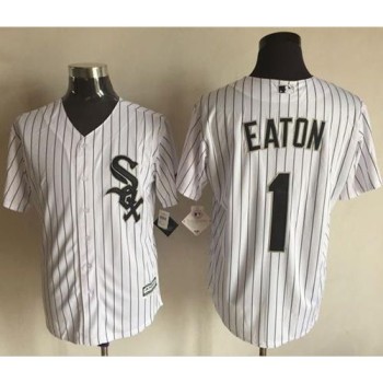 White Sox #1 Adam Eaton White(Black Strip) New Cool Base Stitched MLB Jersey White Sox #1 Adam Eaton White(Black Strip) New Cool Base Stitched MLB Jersey