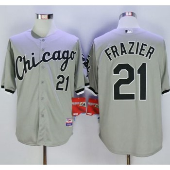 White Sox #21 Todd Frazier Grey Cool Base Stitched MLB Jersey