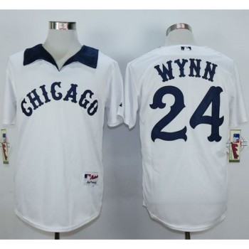 White Sox #24 Early Wynn White 1976 Turn Back The Clock Stitched MLB Jersey
