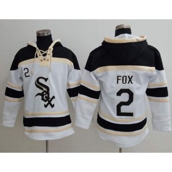 White Sox #2 Nellie Fox White Sawyer Hooded Sweatshirt MLB Hoodie White Sox #2 Nellie Fox White Sawyer Hooded Sweatshirt MLB Hoodie