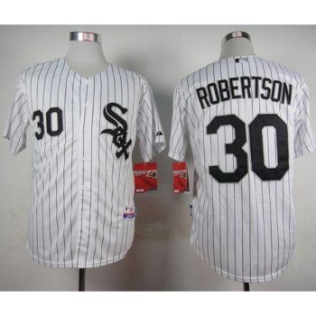 White Sox #30 David Robertson White Cool Base Stitched MLB Jersey