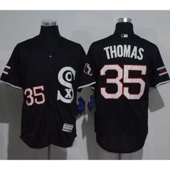 White Sox #35 Frank Thomas Black New Flexbase Authentic Collection Stitched MLB Jersey White Sox #35 Frank Thomas Black New Flexbase Authentic Collection Stitched MLB Jersey