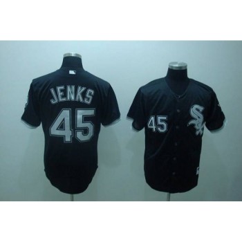 White Sox #45 Bobby Jenks Stitched Black MLB Jersey White Sox #45 Bobby Jenks Stitched Black MLB Jersey
