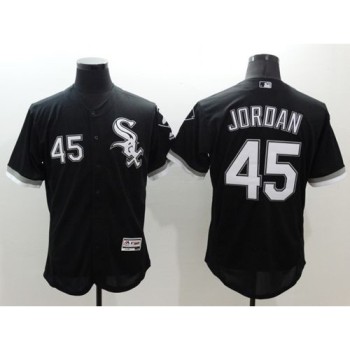 White Sox #45 Michael Jordan Black Flexbase Authentic Collection Stitched MLB Jersey White Sox #45 Michael Jordan Black Flexbase Authentic Collection Stitched MLB Jersey