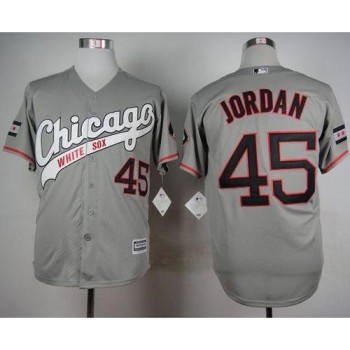 White Sox #45 Michael Jordan Grey New Cool Base Stitched MLB Jersey White Sox #45 Michael Jordan Grey New Cool Base Stitched MLB Jersey