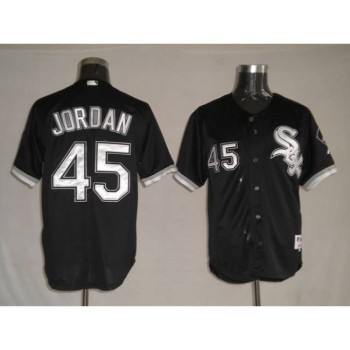 White Sox #45 Michael Jordan Stitched Black MLB Jersey White Sox #45 Michael Jordan Stitched Black MLB Jersey