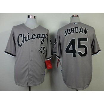 White Sox #45 Michael Jordan Stitched Grey MLB Jersey White Sox #45 Michael Jordan Stitched Grey MLB Jersey