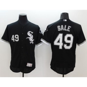 White Sox #49 Chris Sale Black Flexbase Authentic Collection Stitched MLB Jersey