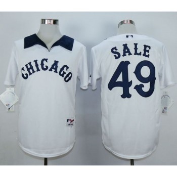 White Sox #49 Chris Sale White 1976 Turn Back The Clock Stitched MLB Jersey White Sox #49 Chris Sale White 1976 Turn Back The Clock Stitched MLB Jersey